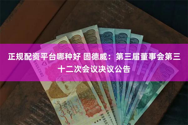 正规配资平台哪种好 固德威：第三届董事会第三十二次会议决议公告