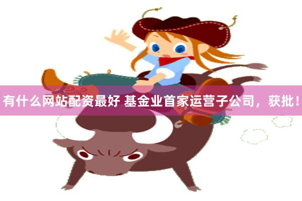 有什么网站配资最好 基金业首家运营子公司，获批！