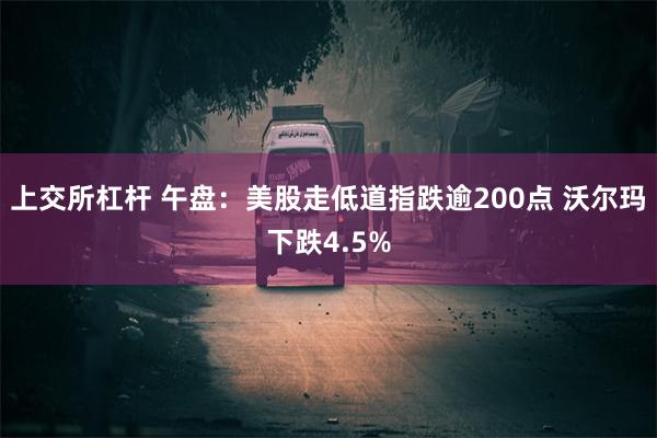 上交所杠杆 午盘：美股走低道指跌逾200点 沃尔玛下跌4.5%