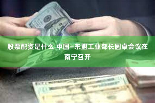 股票配资是什么 中国—东盟工业部长圆桌会议在南宁召开